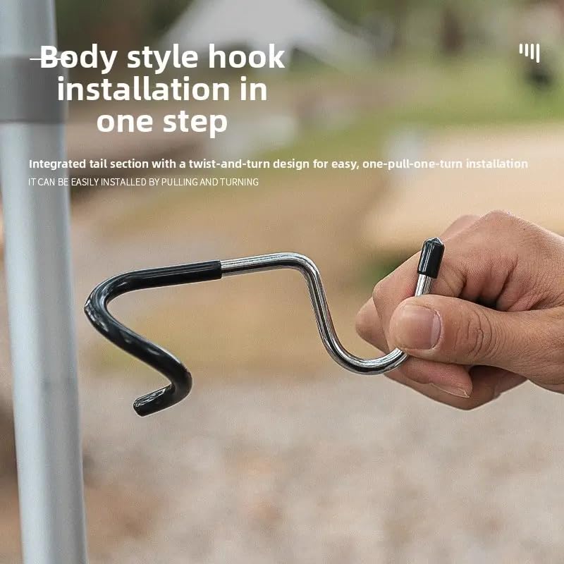 Image of Multipurpose Hooks for Hanging Bags, Lanterns, Clothes & Camping Accessories | Metal Utility Hangers for Kitchen, Wardrobe, Garden & Outdoor Use | 5-Piece Set (5 pc Set)