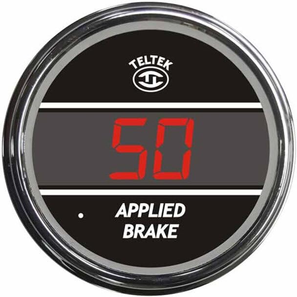 Replacement for Kenworth W900L AEROCAB Year 1995 Blue Digital Applied Brake Single Gauge 0-99.9 PSI with Chrome Bezel by Technical Precision