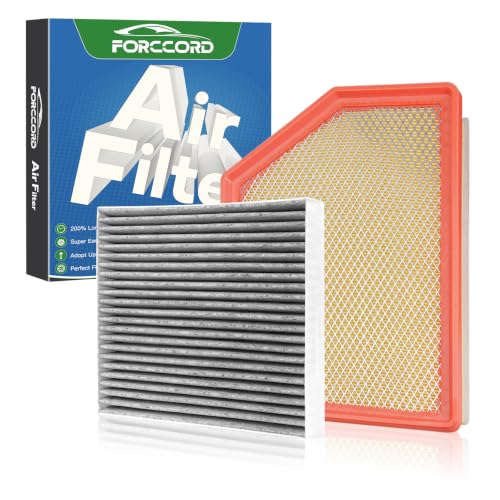 Image of Cabin Engine Air Filter Kit for Silverado 2500HD /3500HD 20-26 6.6L Duramax | for GMC Sierra 2500HD /3500HD 2020-2026 (6.6L Duramax), Replace#CF11966 84554703, Air Filter Combo Replacement Car Accessories