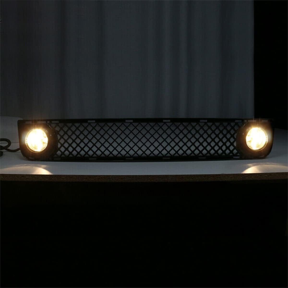 Driving Fog Lights Compatible with 2008 2009 2010 Scion XB Front Bumper Fog Lamps with Mesh Textured Grille and Halogen Bulbs and Switch and Wiring Kit Clear Lens Replacement
