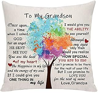 VAVSU Daughter Hug Pillow Cover Cushion Cover for Christmas Birthday Graduation Gift,18x18 Inch Linen Cushion Cover For Daughter From Dad,Inspirational Pillowcases to Daughter