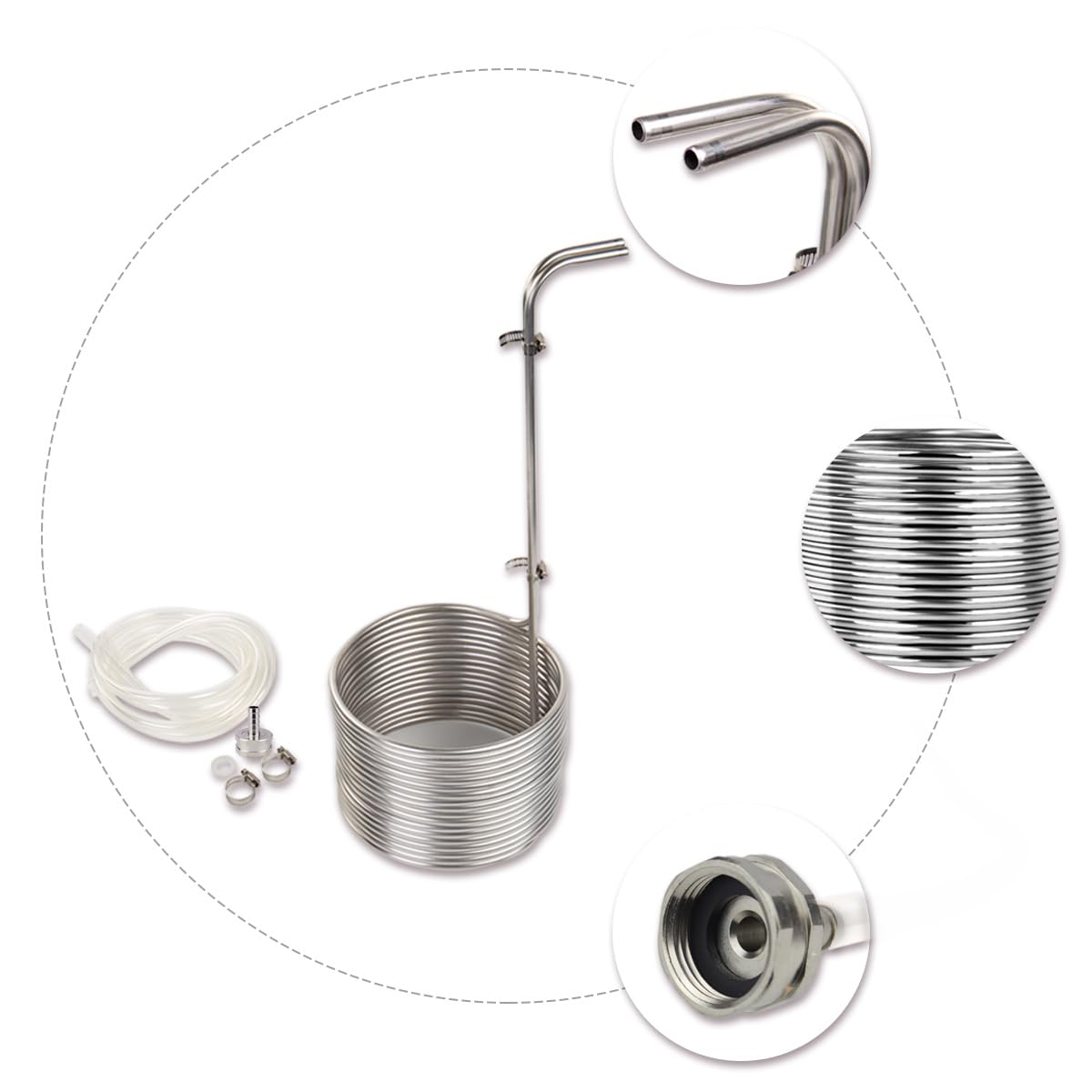 bacoeng Lebensmittelqualität Super Effiziente 5/40,6 cm X 50 'Edelstahl Würze Chiller