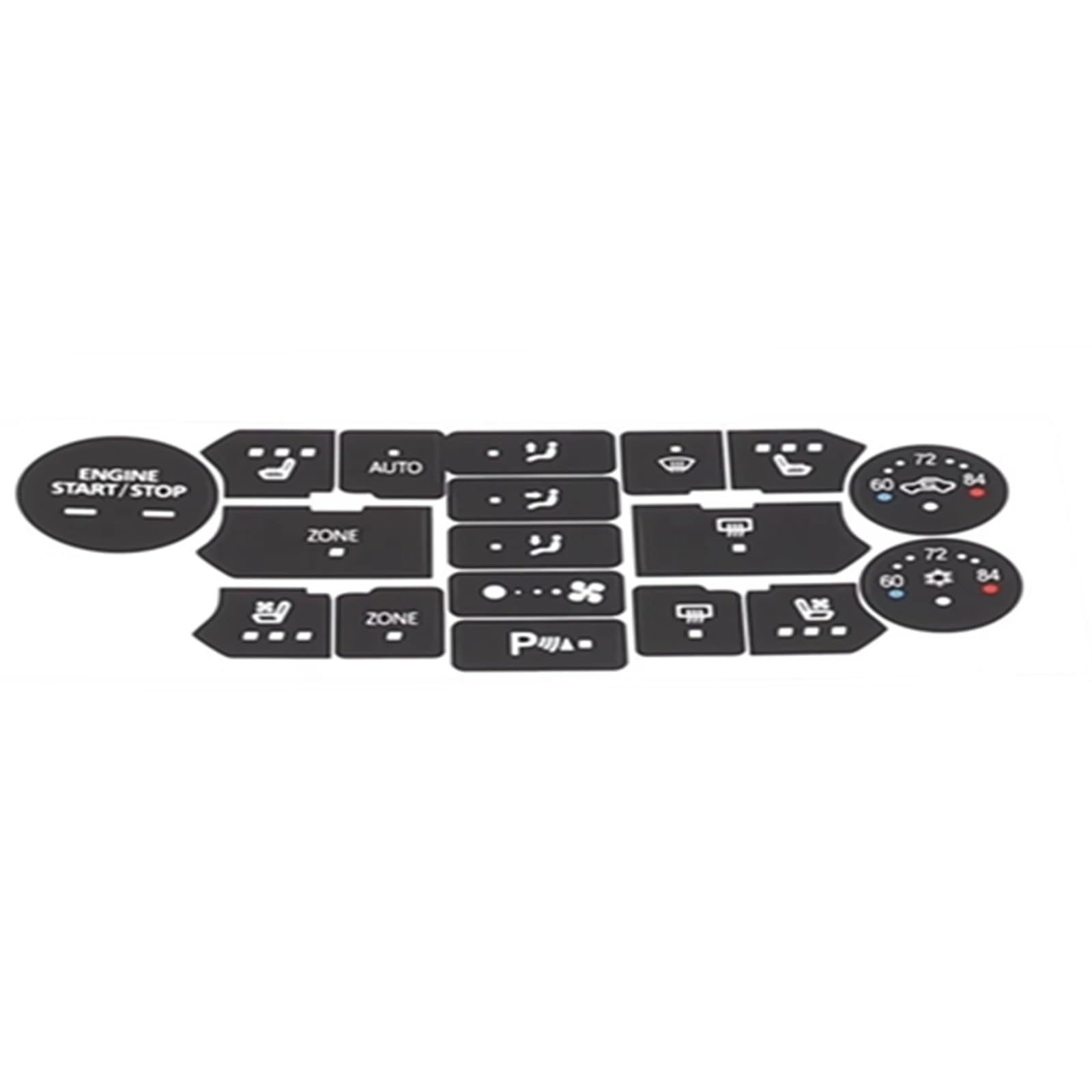 Mrsatxhpm One Color Car Button Stickers Compatible With Saab 3Rd Gen 9-5Ng