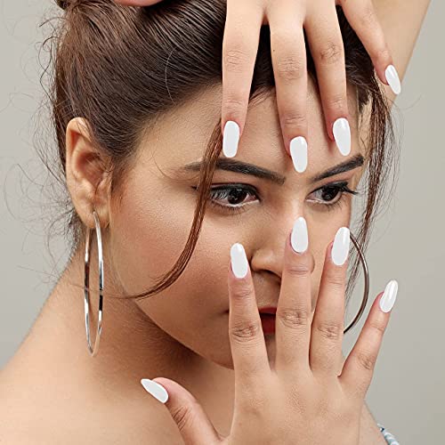 Image of FYORR White O White Professional Nail Polish | Long Lasting, Quick Dry, Chip Resistant, High Shine Nail Paint | Smooth & Easy Application, Vibrant Trendy Shades for Women & Girls Party Daily Use 15ml