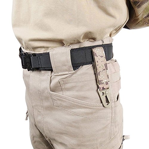 Aiduy Men's 1.5" Security Tactical Belt Heavy Duty Rescue Belt with Metal Buckle Molle System Military Style Belt Nylon Belts (Coyote Brown, Large)
