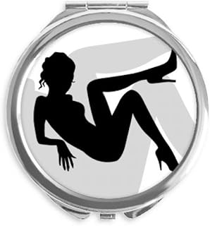 Hot Leg Outline National Congress Hand Compact Mirror Round Portable Pocket Glass