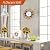 HOBYLUBY Outdoor Clock Silent Non-Ticking, 13" Sun Outdoor Wall Clock for Patio, Living Room, Home Decor