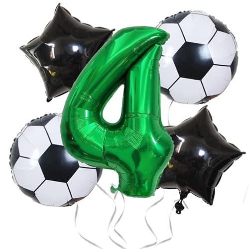 Image of Number Balloons Green Party Balloon - Giant Number 4 Balloon, 40 Inch Large Balloon for St. Patrick's Day Games Theme Birthday Decoration, Girls Boys Party Supplies