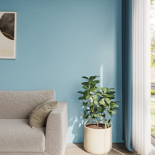 Veelike 15.7''X118'' Ocean Blue Wallpaper Peel And Stick Thickening Self Adhesive Blue Contact Paper Waterproof Decorative Vinyl Film For Walls Countertops Cabinets Shelf Drawer Liners Bedroom Kitchen #TOP2