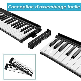 DREAMADE Piano Numérique avec 88 Touches et Pédale, Clavier de Piano Électronique Portable avec Bluetooth, MIDI OUT et… - Les Beatles, Paul McCartney, John Lennon, RIngo Starr, George Harrison DREAMADE Piano Numérique avec 88 Touches et Pédale, Clavier de Piano Électronique Portable avec Bluetooth, MIDI OUT et… – Image 7