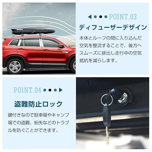 Kaitou ルーフボックス 450L ee326h