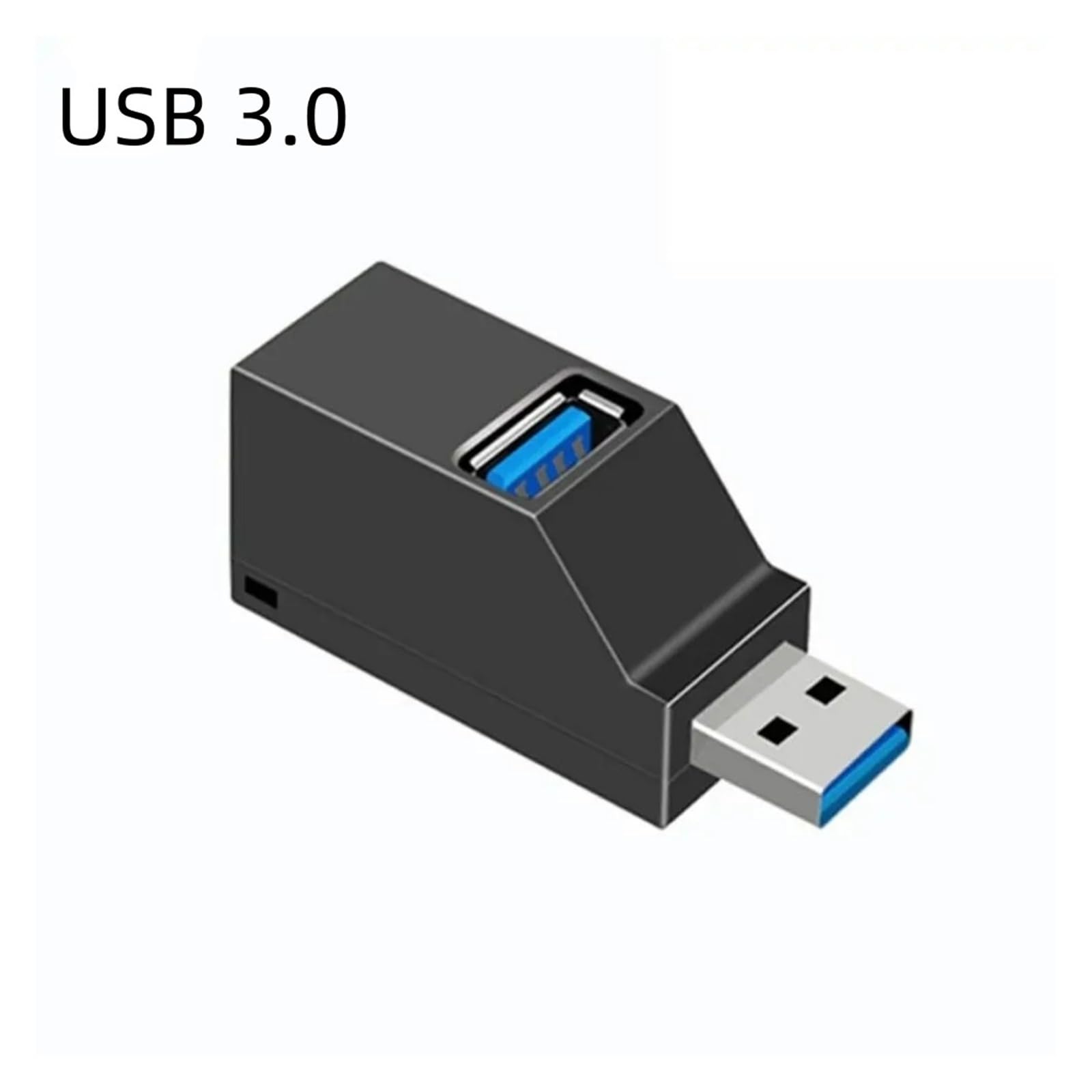 Hub adattatore USB 3.0 da 1 a 3 porte per mini splitter box, estensore ad alta velocità per PC portatile lettore di schede U Disk (hub USB 3.0 nero)