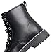 Blikcon Kids Girls Combat Ankle Boots Lace up Inner Zipper Fashion Booties (Color : Black, Size : 13 Little Kid)