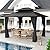 HAPPATIO 10'x12' Outdoor Gazebo with Hardtop Roof, Double Galvanized Steel Roof Canopy with Aluminum Frame, Curtains and Netting for Patio, Backyard, Deck, Lawn, Grey, Easy Assembly (Grey)