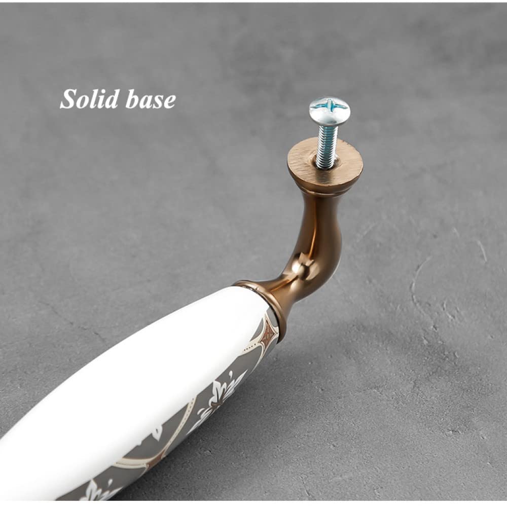 Maniglie Per Mobili In Ceramica E Lega Di Zinco, Stile Pastorale, Bronzo Antico - Foro 96 Mm, Confezione Da 6 Pezzi