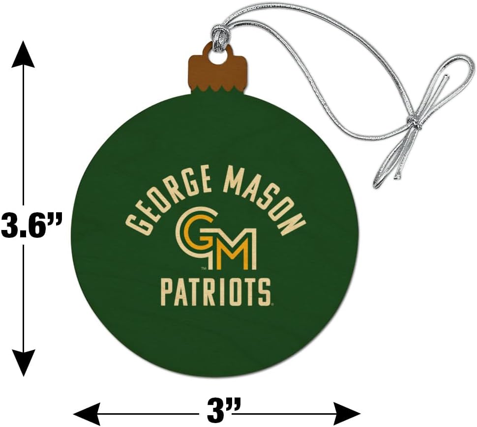 GRAPHICS & MORE George Mason University Patriots Logo Wood Christmas Tree Holiday Ornament - Image 6