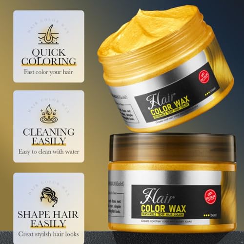 Cera para cabello lavable Jan Jean 1Pc color oro miniatura 3