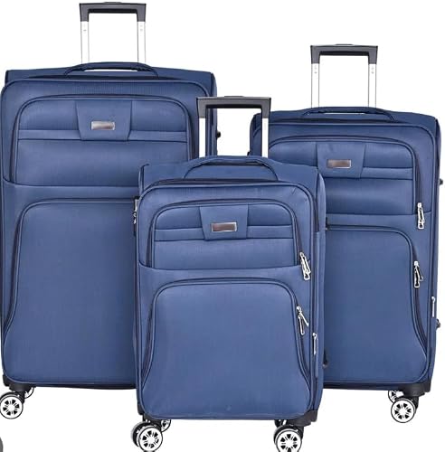 3PCS Expandable Spinner Luggage Set - Blue