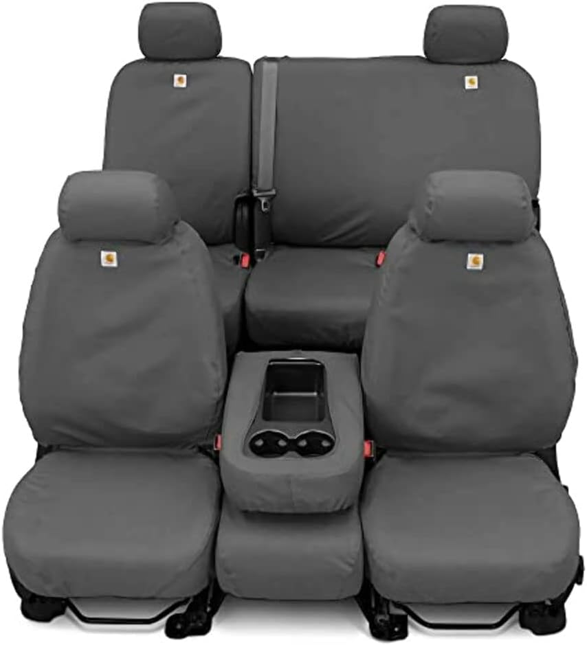 Covercraft Endura Waterproof SeatSaver Custom Seat Covers | Fits 2011-2024 Ram 1500 (19-24 Classic) & 2011-2024 Ram 2500/3500 Crew/Quad Cab | 2nd Row Solid Bench Seat, Grey