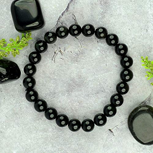 Image of Reiki Crystal Products Certified Natural Crystal Stone 8 mm Round Beads Bracelet for Men and Women | Reiki Charged Gemstone Bracelets | Multiple Stone Variants Available