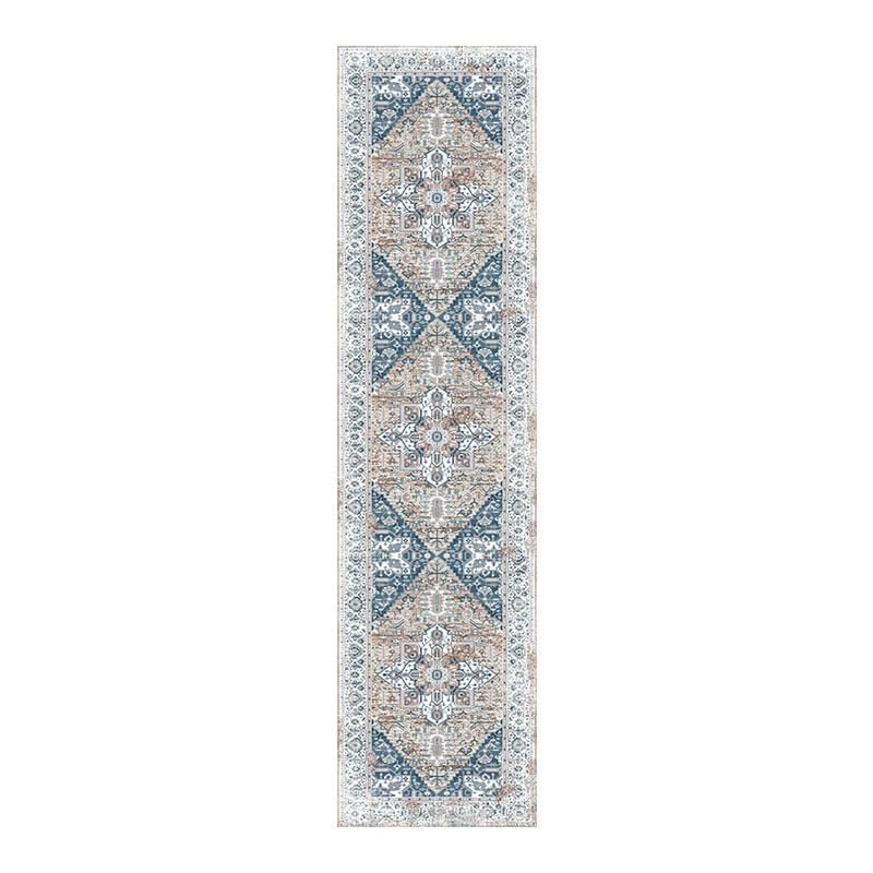 Tapis pliable fausse cachemire 60x180 cm, dossier antidérapant et entretien facile en machine