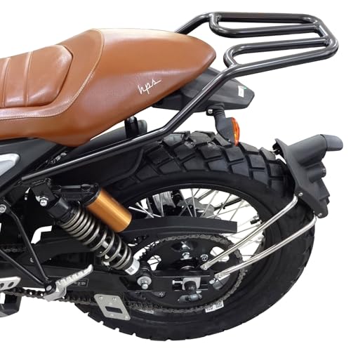 Porte-bagages chromé Spaan pour moto FB Mondial HPS 125 en acier