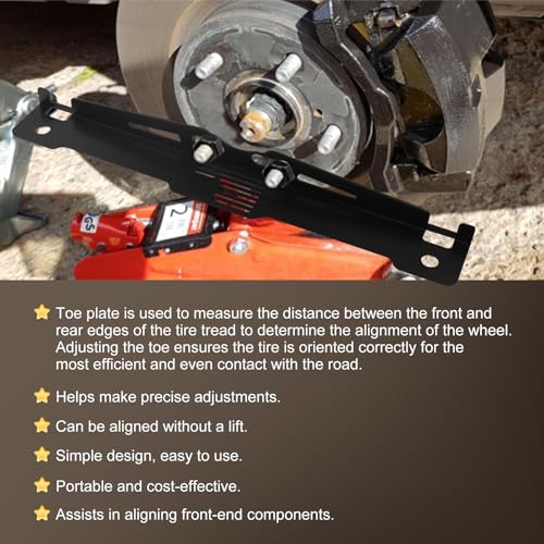 Image of RULLINE Toe Plates Wheel Alignment Tool, Alignment Tools Automotive, 2-Pack Toe Alignment Toe Plates，Stainless Steel Wheel Alignment Tool Plate，Alignment Tools Automotive for Car, Truck, SUV