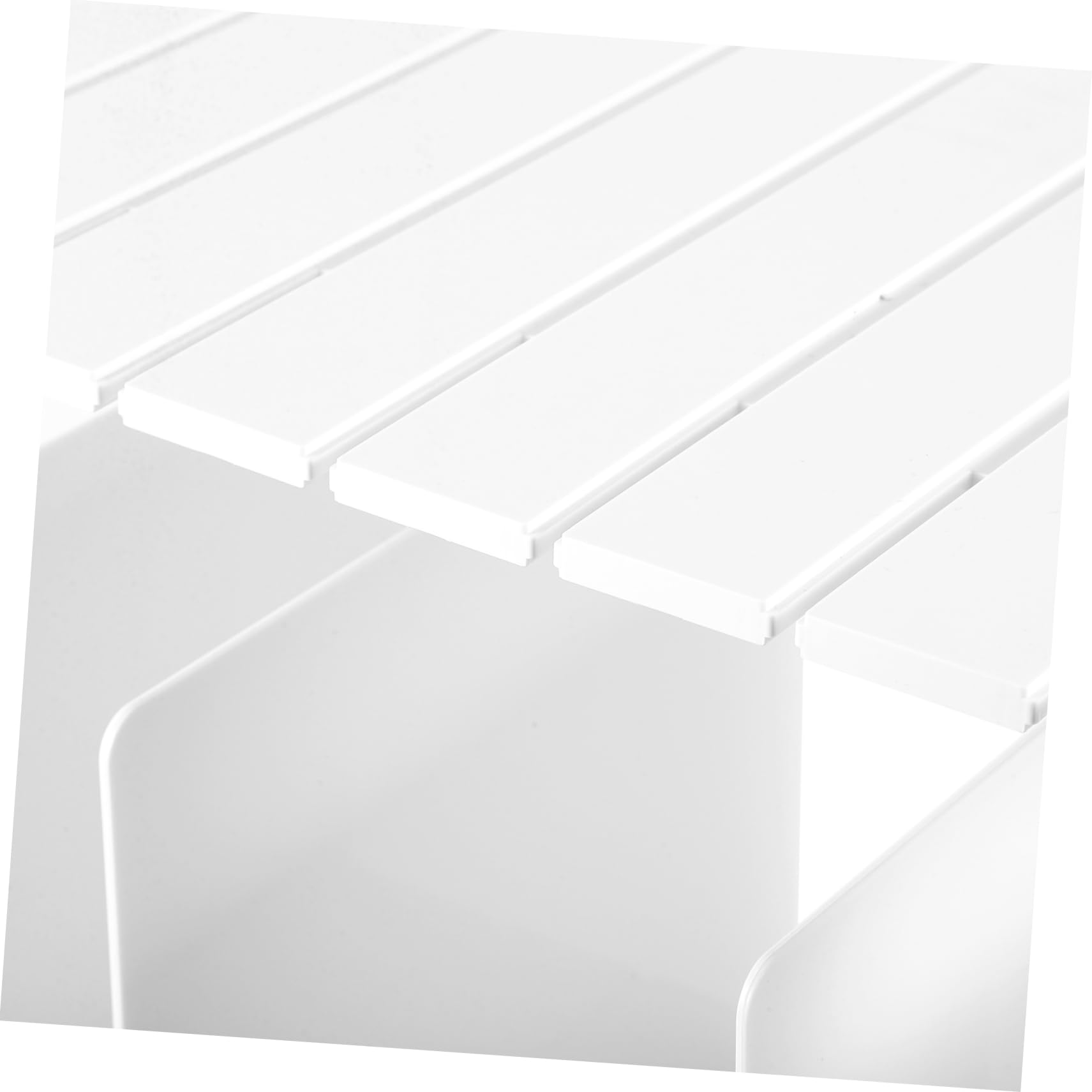 Organizador de Armario de Doble Capa Blanco 4 Separadores Abs | Divisor de Estantes Ajustable, Bordes Redondeados sin Rebabas, Base Estable Antideslizante