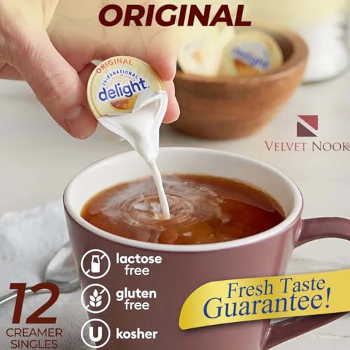 Velvet Nook Coffee Creamer Singles Variety Pack - 60-Count Assorted Non Dairy Liquid Coffee Creamers By Int. Delight thumb #6