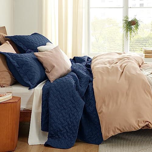 Bedsure King Size Quilt Set - Lightweight Summer Quilt King - Navy Bedspreads King Size - Bedding Coverlets For All Seasons (Includes 1 Quilt, 2 Pillow Shams) #TOP3