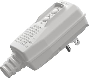 ELEGRP G1215PA G20PAS Patented Auto Monitoring GFCI Replacement Plug Assembly, Auto Reset 15A Grounded 3 Wires 3 Prongs for Smart Toilet, Power Pressure Washer, Pool Pump etc, UL, 1 Pack, White