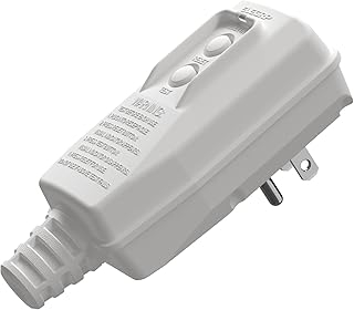 ELEGRP G1215PA G20PAS Patented Auto Monitoring GFCI Replacement Plug Assembly, Auto Reset 15A Grounded 3 Wires 3 Prongs for Smart Toilet, Power Pressure Washer, Pool Pump etc, UL, 1 Pack, White