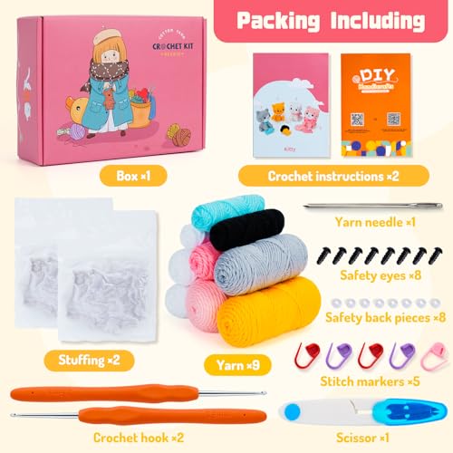 Kit de crochet débutant avec vidéo pour réussir son premier chat - 4