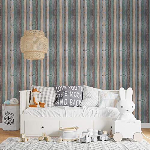 Image of DWELLSINDIA Verticle Wood Self Adhesive Wallpaper Waterproof, Scratch Resistant, Laminated 41x244 CM