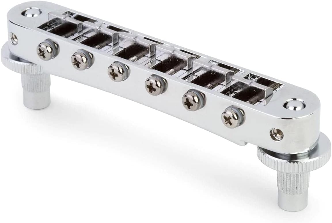TonePros Locking Tune-o-matic (small posts) Notched Saddles Chrome