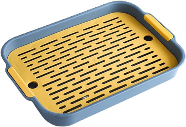 Fruit and Nut Tray,Double Layer Household Rectangular Cup Tray PP Mug Kitchen Cup Dish Durable Sink Tray Drying Storage Rack Fruit Platter