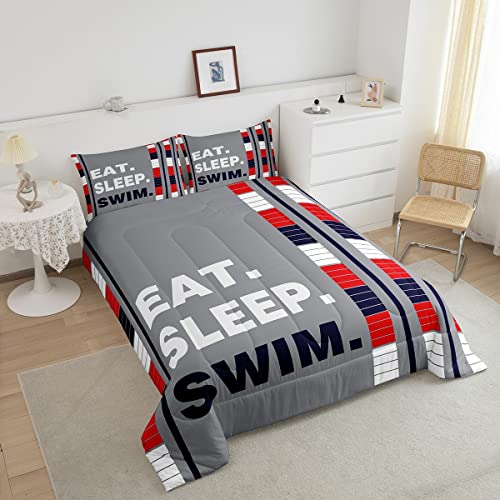 Image of Feelyou Kids Swim Bedding Set Queen Size 3Pcs for Boys Girls Teens