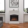 Ameriwood Home Lamont Electric Fireplace, White