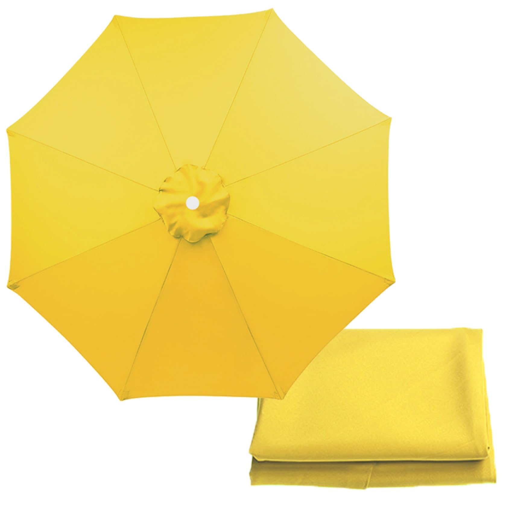 9.8ft/300cm Patio Umbrella Replacement Canopy 6 Arms/8 Arms Replacement Parasol Canopy Cover Replacement Cloth For Cantilever Umbrella(Color:Yellow,Size:8 ribs-3m(9.8ft)) — image 1