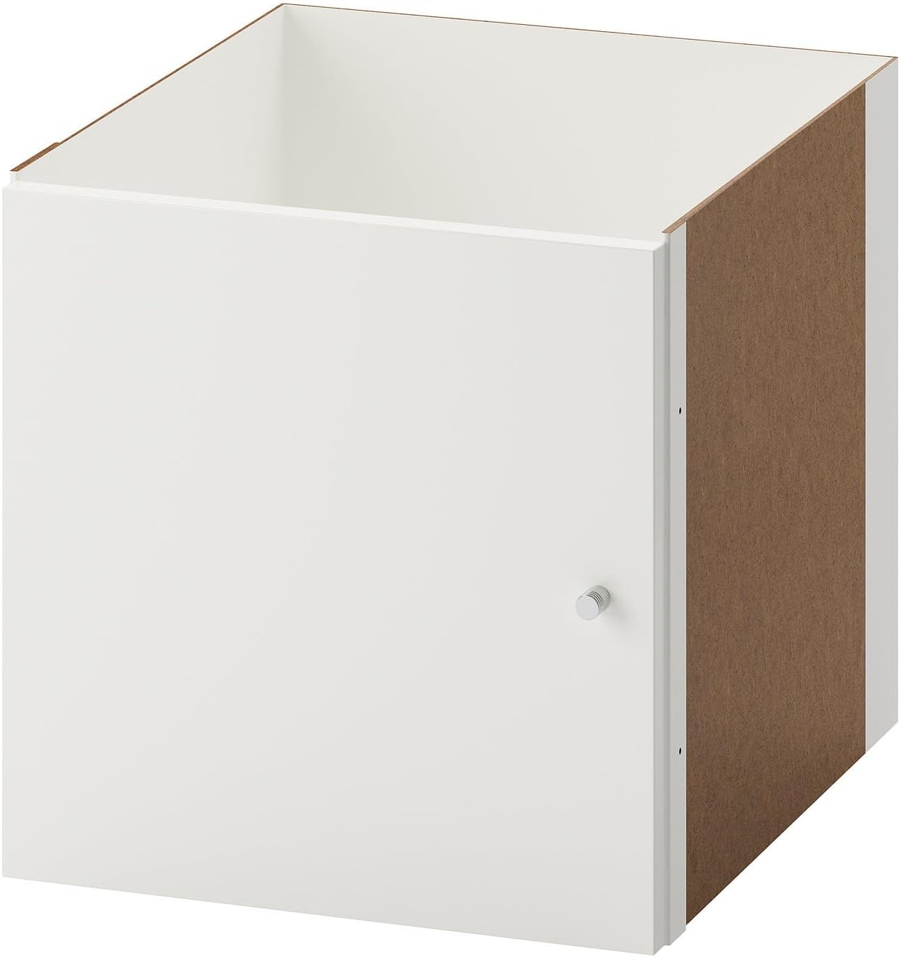Set of 2 Shelf Inserts with Doors, Cube Storage Door Organizer with Finished Back, Easy-Assembly Inserts, Concealed Storage Solution, 13 x 14.6 x 13 Inches (White)