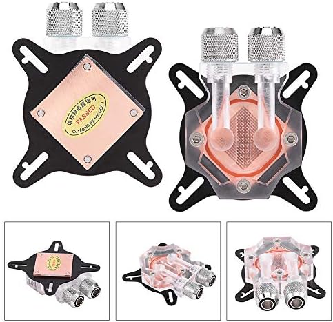 Richer-R GPU Water Block,Computer GPU Cooling Water Block Cooler Kit Red Copper Base for Graphics Processing Unit, Easy to install Suitable for 8-10 mm Diameter of tube