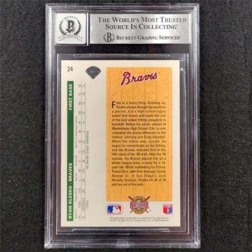 Amazon.com: Ryan Klesko signed 1992 Upper Deck Star Rookie #24 RC