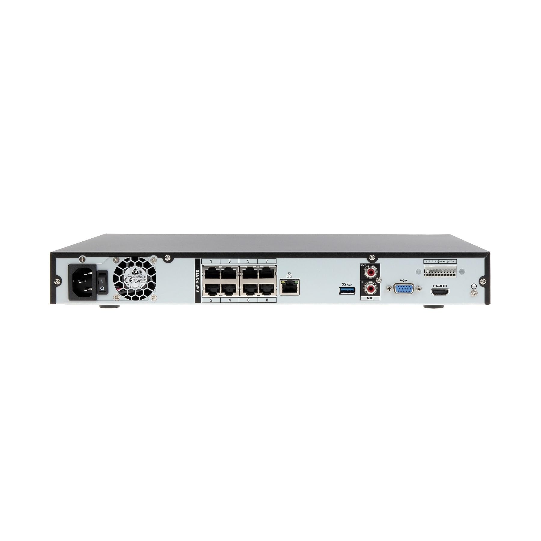 NVR IP 4K 8 canaux et 8 Ports PoE - Dahua