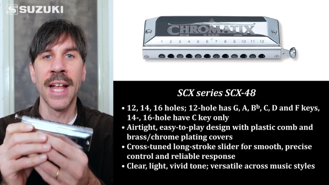 Amazon.com: Suzuki SCX-48 Chromatix Series Harmonica C 12 Hole