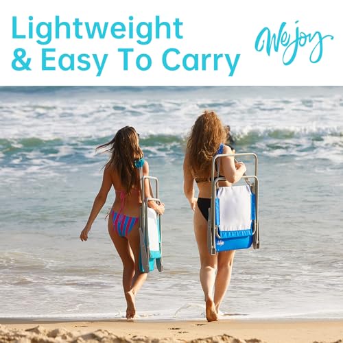 Image of #WEJOY Folding Beach Chairs for Adults, High Back Lightweight for Camp Lawn