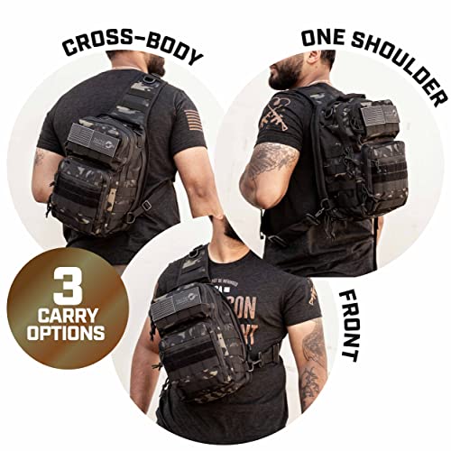Tacticon Battlepack Lite | Tactical Everyday Sling Pack | Combat Veteran Owned Company | Edc Backpack Bag | 7L Bug Out Bags #TOP2