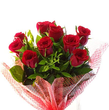MumbaiFlower Lovely Red Roses(Bunch of 10)-image-14