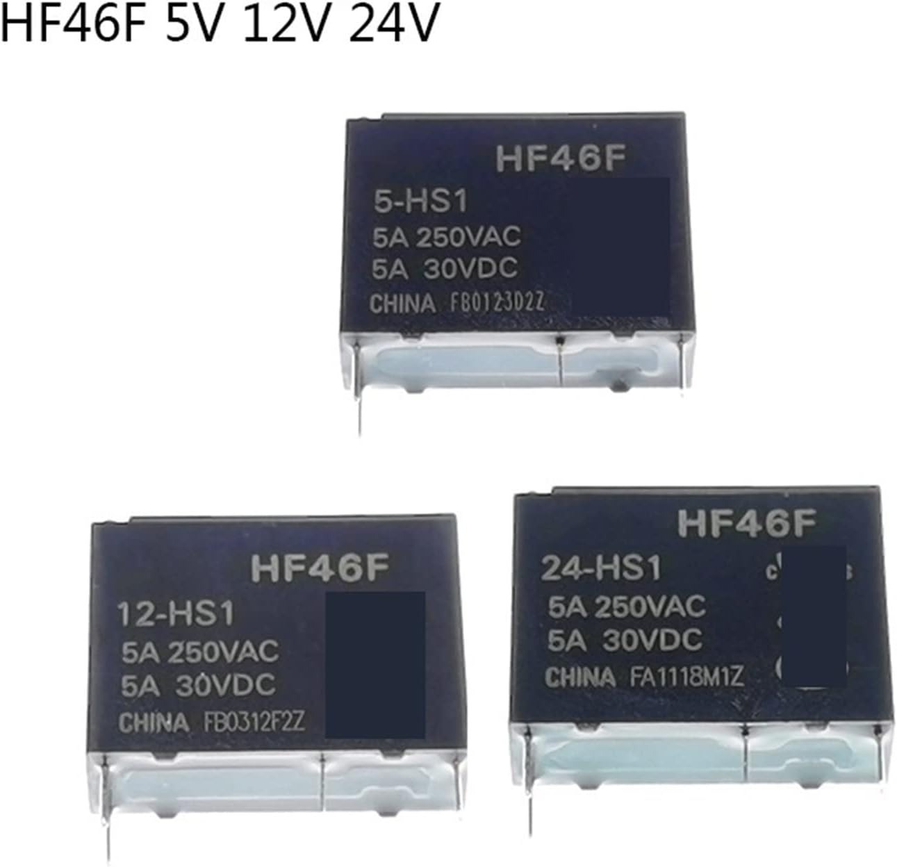 20Pcs Relay HF46F 5-HS1 12-HS1 24-HS1 HF46F-5-HS1 HF46F-12-HS1 HF46F-24-HS1 5V 12V 24V 5A DIP4(24v)