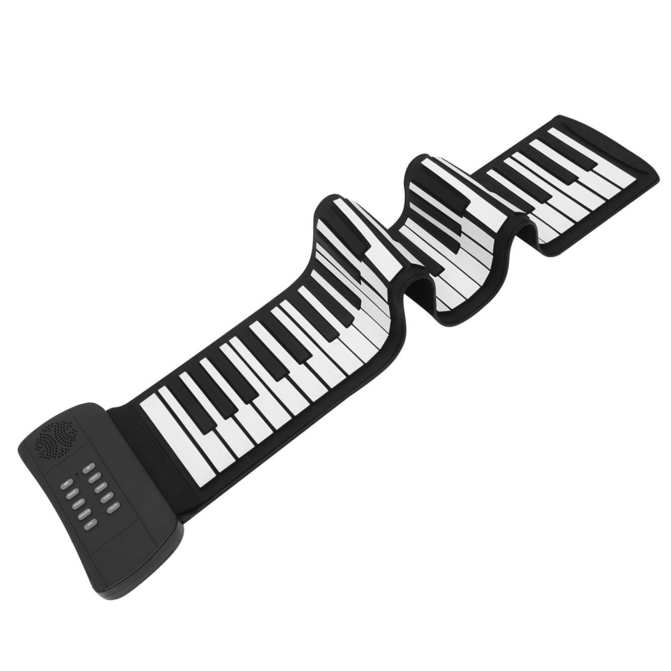 Pianoforte Portatile 61 Tasti in Silicone Leggero Funzione Accordo a Dito Singolo e Multiplo per Ragazzo Ragazza in Scena o Casa Ingresso Audio Mp3 e Pedale Sustain