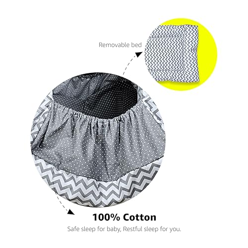 Image of beetot Baby Cradle Set Swing /Jhula (Thottil Cloth, Palna, Dolna) | Hanging Cradle with Removable Bed, Mosquito Net, Spring, Triangle Hanger | Up to 15 kg | 0-2 Years | PRE-MELANCHI PRINT-15854